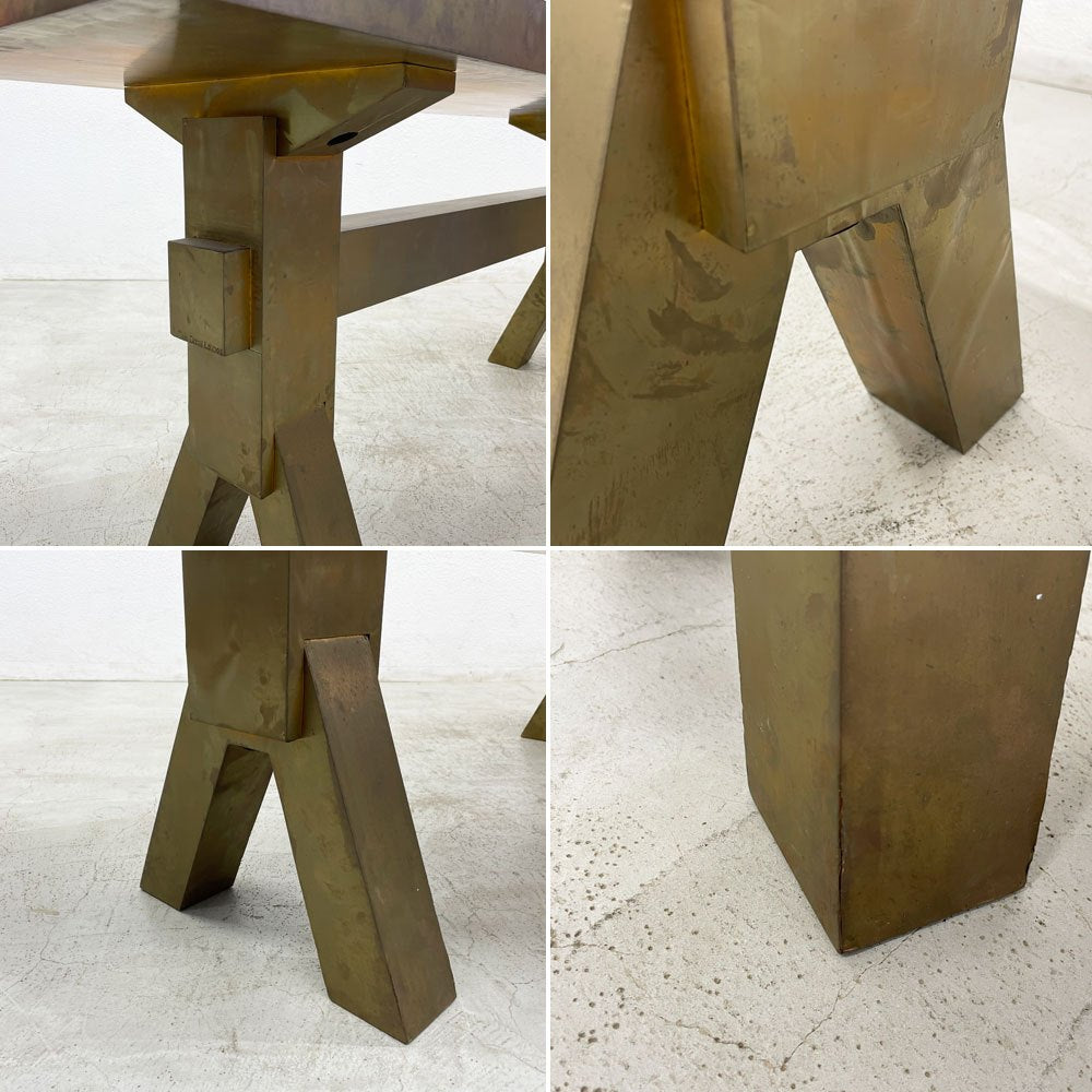 トムディクソン Tom Dixon マス MASS コンソールテーブル ダイニングテーブル デスク W180cm 真鍮 ハンドメイド 英国製 〓