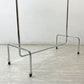 インダストリアルデザイン Industrial design スチール製 ハンガーラック W130cm U字脚 キャスター付き 店舗什器 工業系 ●