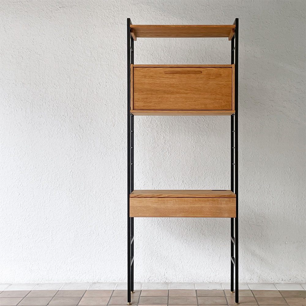 モモナチュラル MOMO Natural ユニットボード UNIT BOARD デスクユニット 収納付き ドロップダウン W75×H190cm ナチュラルデザイン ◇