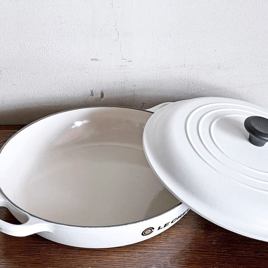 ルクルーゼ LeCreuset ビュッフェキャセロール 26cm コットン 未使用品 箱付き フランス ■