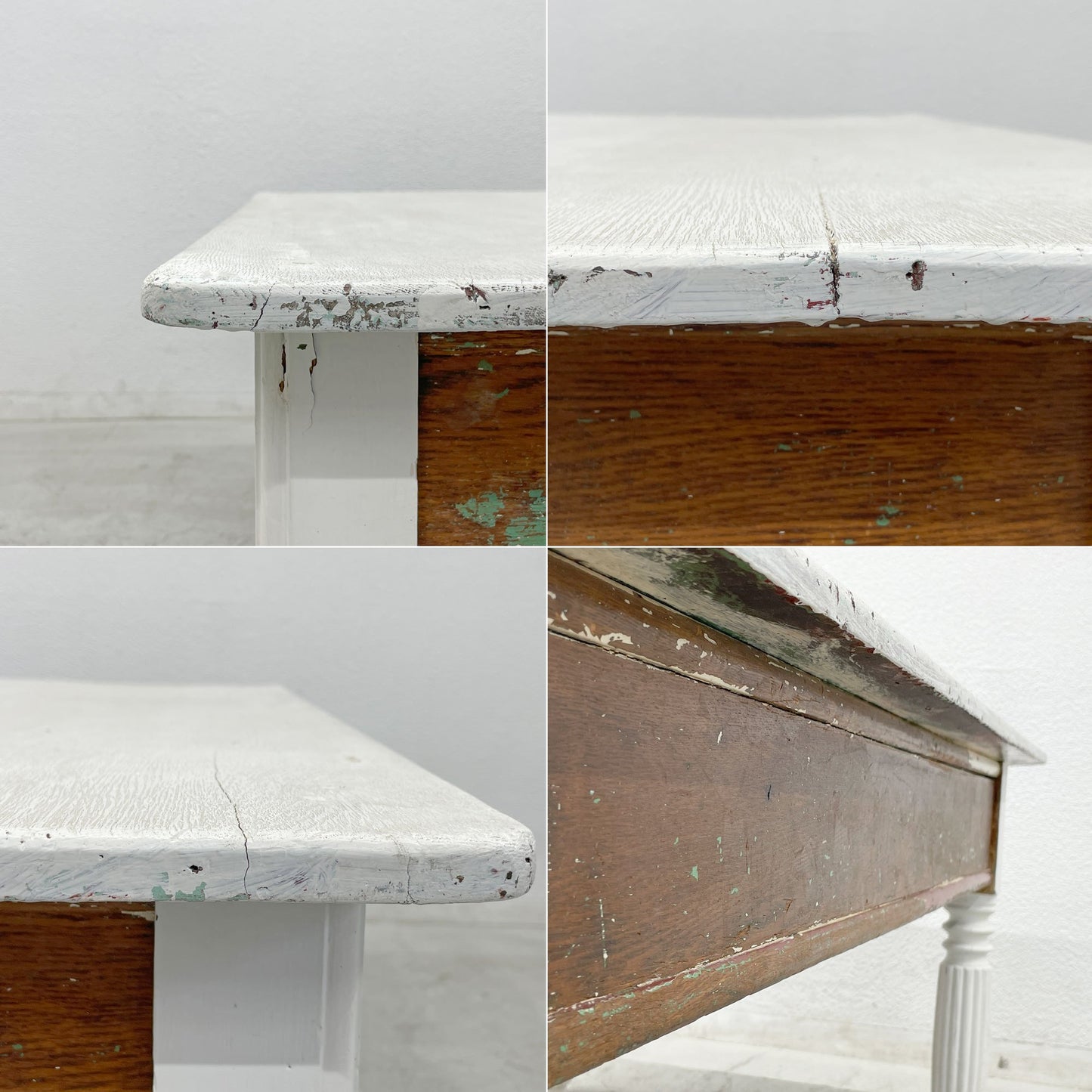 フランスビンテージ シャビーシック ペインテッド センターテーブル French vintage centertable shabby chic  〓