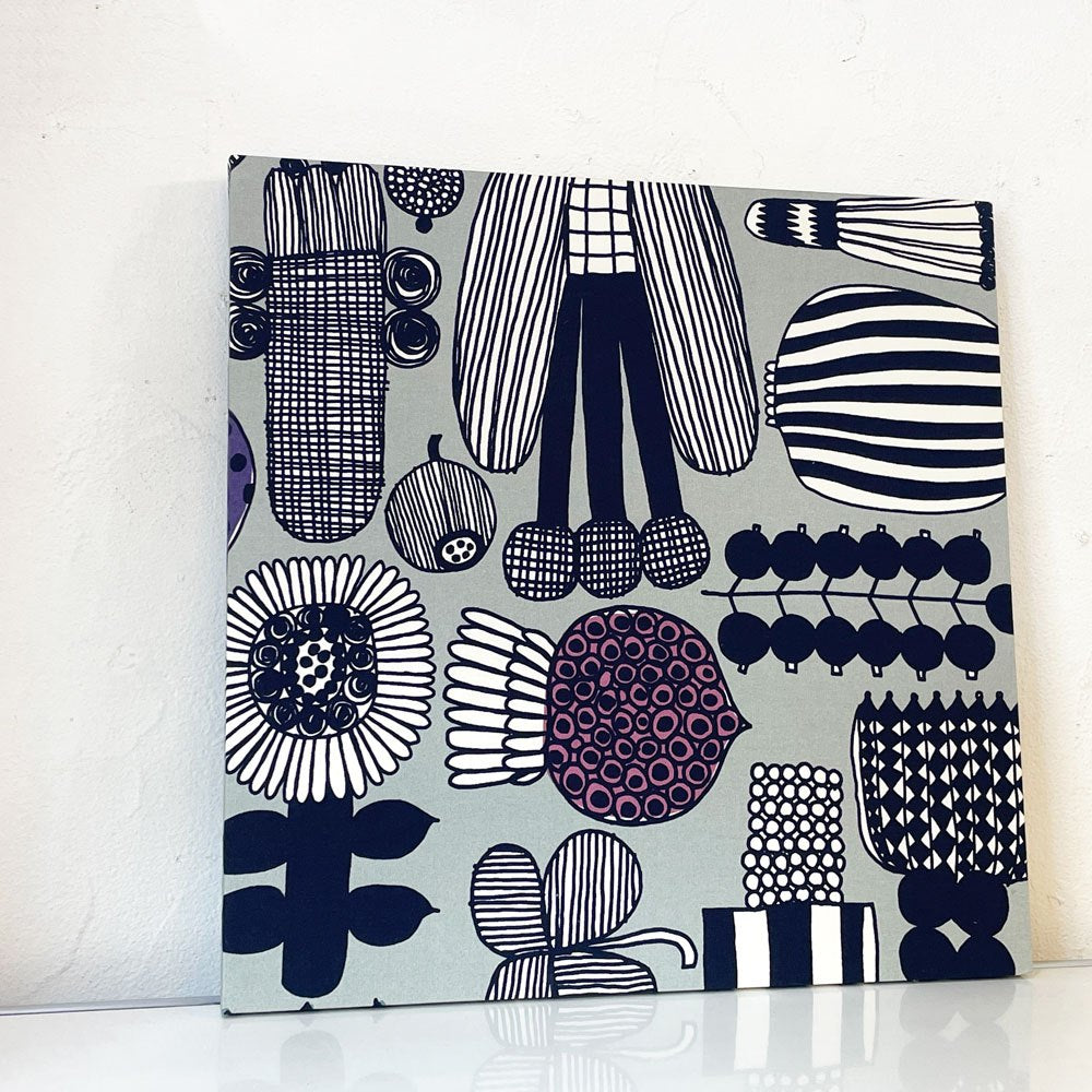 マリメッコ marimekko プータルフリン・パルハート PUUTARHURIN PARHAAT ファブリックパネル 40x40cm マイヤ・ロウエカリ フィンランド 北欧雑貨 ★