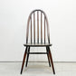 アーコール Ercol クエーカーチェア ダイニングチェア ハイバック オールドコロニアル ブラウン エルム材 × ビーチ材 UKビンテージ 英国家具 B ●