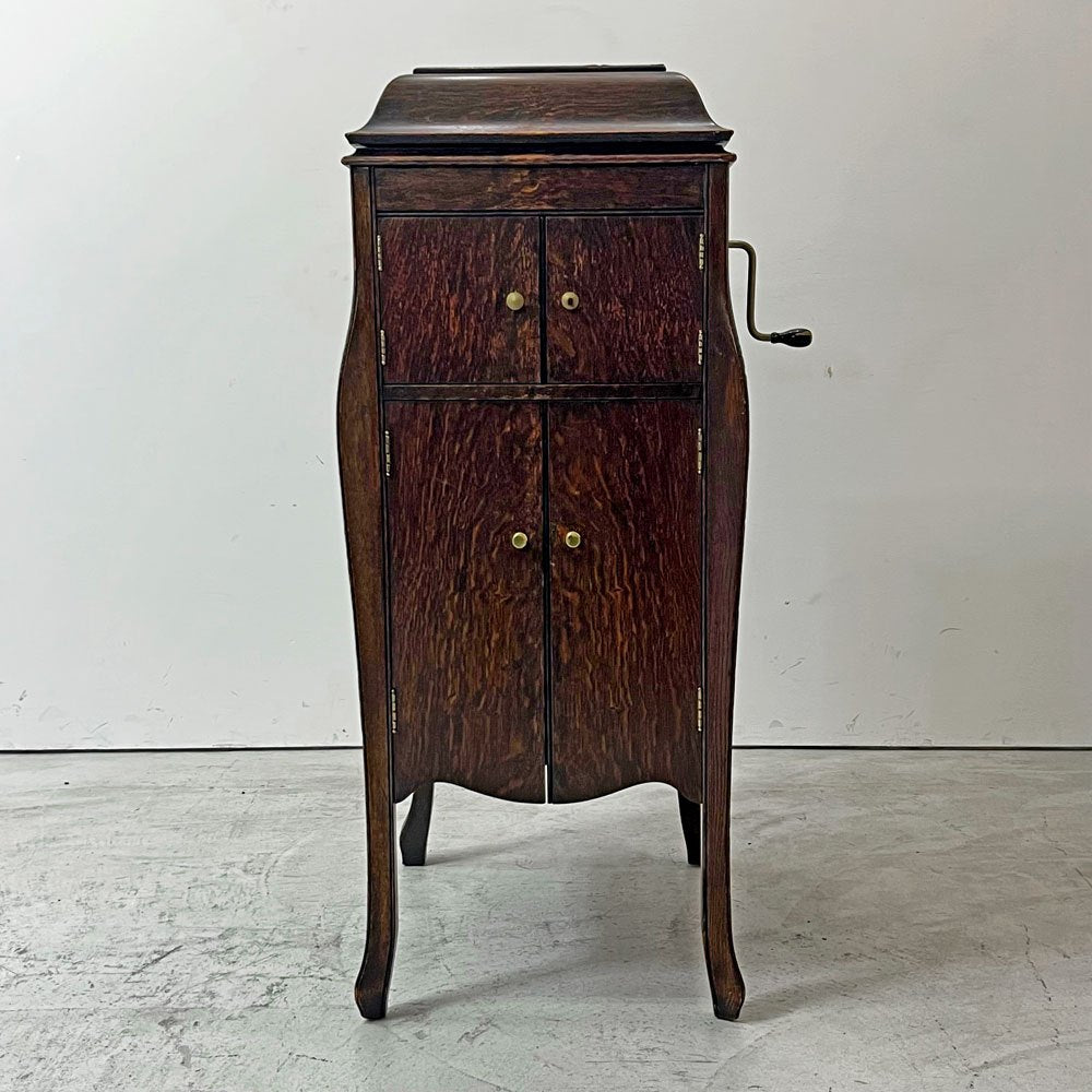 グラモフォン Gramophone  ビンテージ レコードプレーヤー 蓄音機 HMV #161 英国製 オリジナル品 1920年代 オーク材 キャビネット アンティーク 動作品 ●