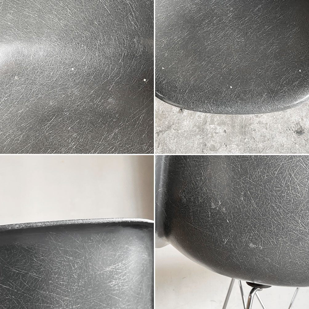 ハーマンミラー Herman Miller 2ndビンテージ サイドシェルチェア FRP製 エレファントハイドグレー エッフェルベース C&R イームズ ミッドセンチュリー ■
