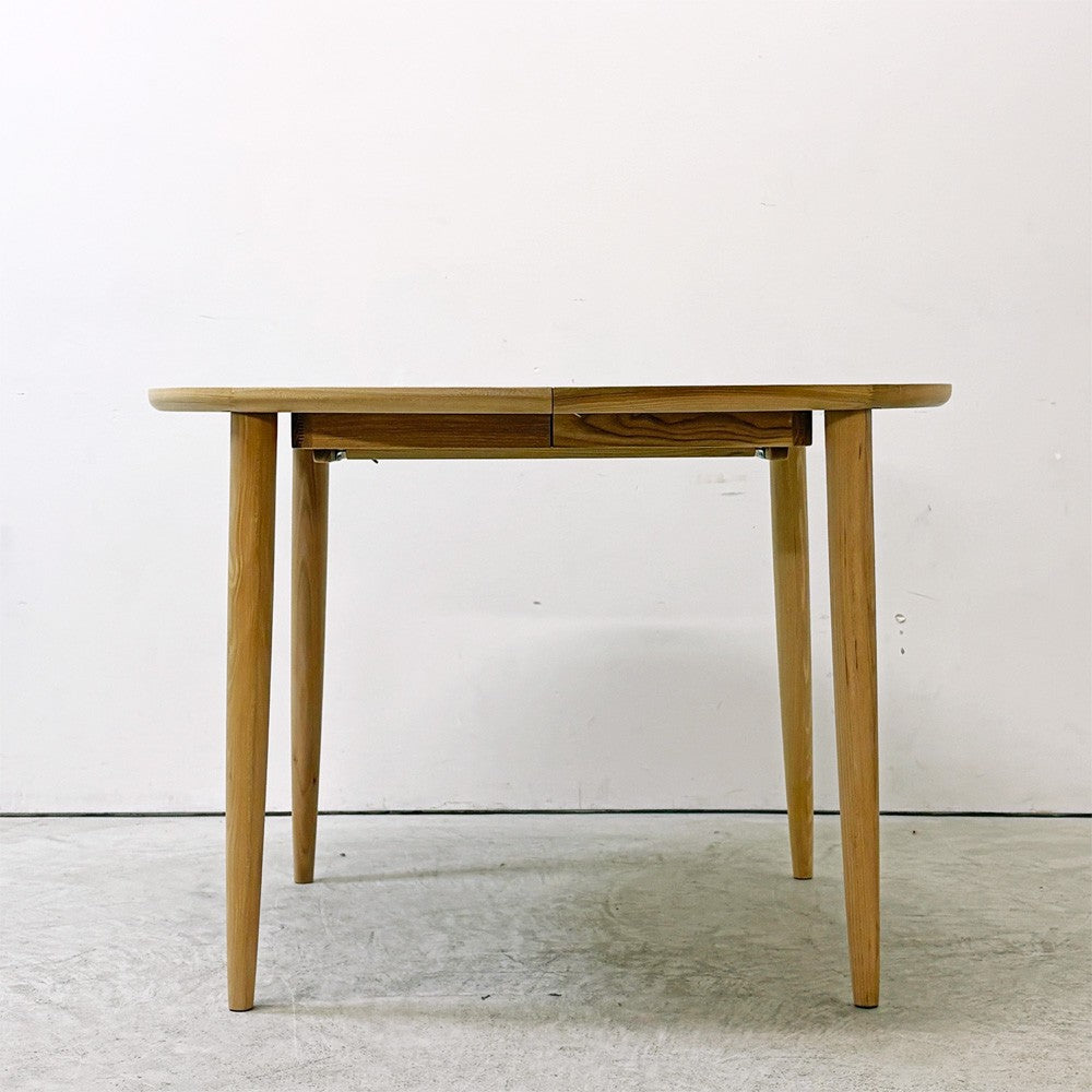 カンディハウス CONDE HOUSE マム ダイニング エクステンションテーブル Φ105cm ニレ材 エルム材 伸長式 国産家具 定価￥236,500- ●