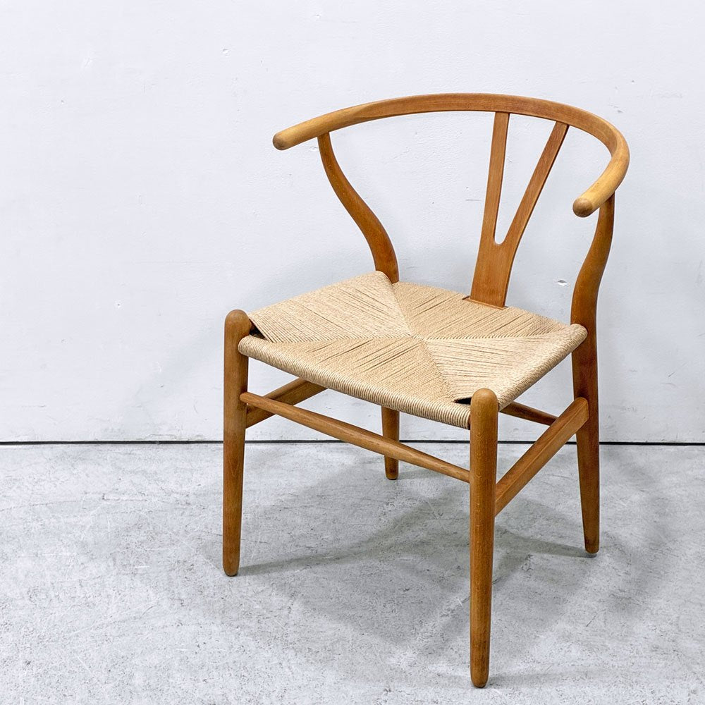 カールハンセン＆サン Carl Hansen & Son CH24 Yチェア オイルフィニッシュ ビーチ材 ハンス・J・ウェグナー デンマーク ペーパーコード張替済 日本仕様サイズ ビンテージ A ●