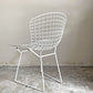 ノル Knoll 420 サイドチェア ワイヤーチェア ダイニングチェア ホワイト × レッド ファブリック フルカバー仕様 ハリー・ベルトイア ミッドセンチュリー ビンテージ ■
