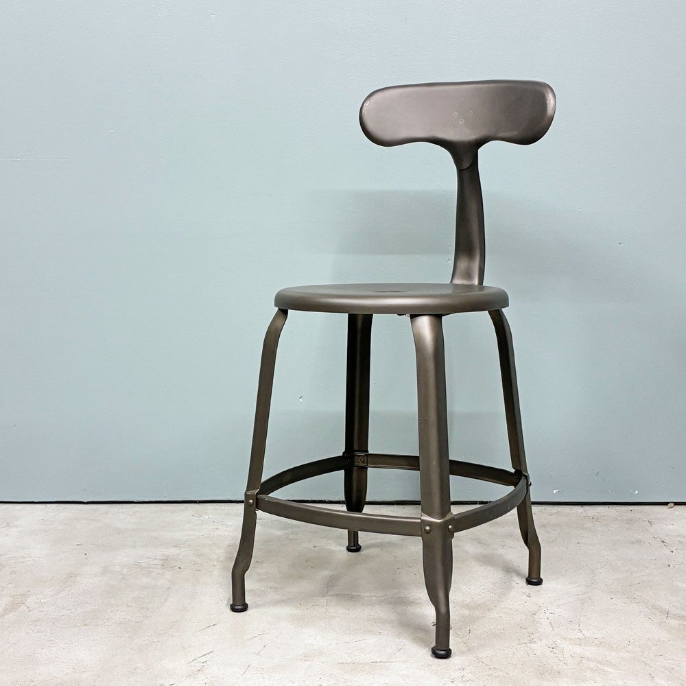 フェールトラヴァイユ FER TRAVAIL ニコルチェア NICOLLE Chair SH45cm ダイニングチェア スチール マットクリア仕上げ 別注モデル インダストリアル フランス B ◎