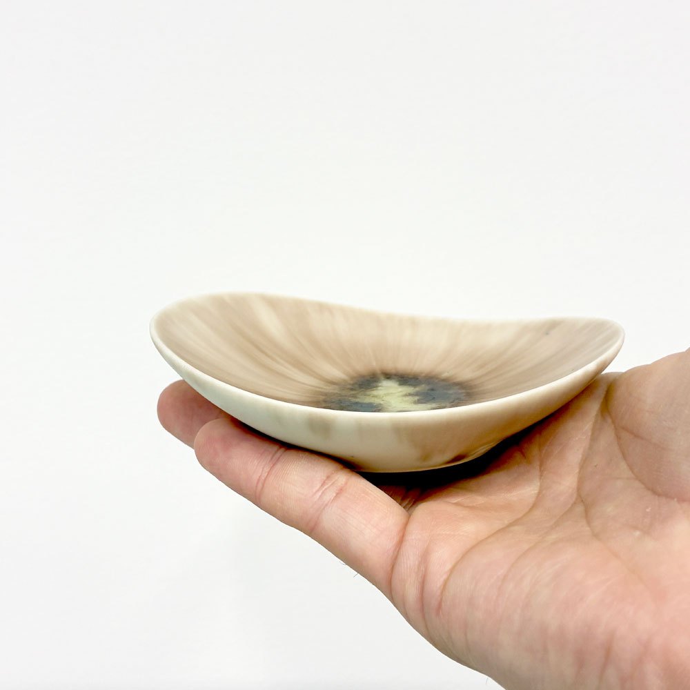 和田山真央 Masahiro Wadayama いちじく流し 浅鉢 小皿 楕円 10cm 現代作家 ◎