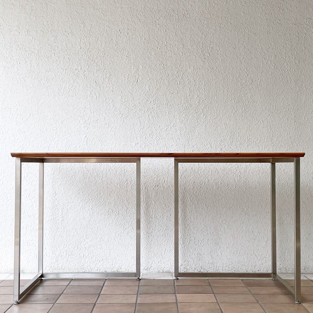 ビスレー BISLEY デスクプラン DESK PLAN Lフット ワーキングテーブル W140cm デスク メラミン天板 ウォールナット調 イギリス ◇