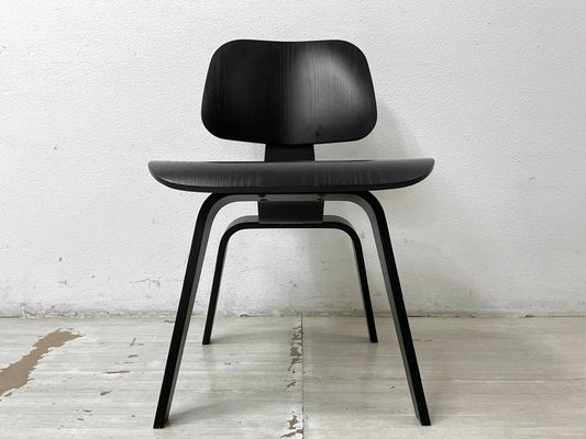 ハーマンミラー Herman Miller プライウッドダイニングチェア ウッドレッグ DCW Molded Plywood Dining Chair エボニー イームズ ミッドセンチュリー ●