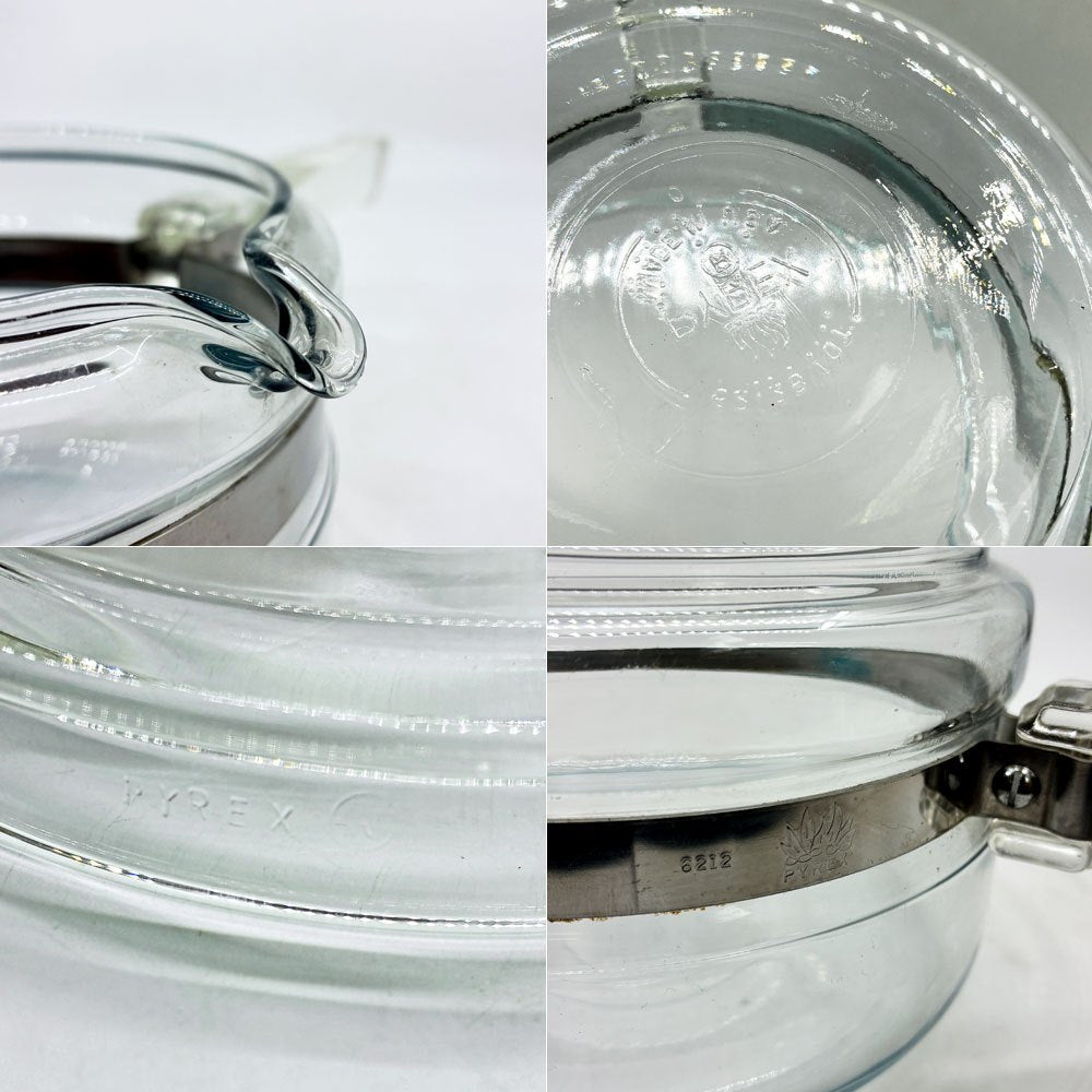 オールドパイレックス OLD PYREX  フレームウェア FLAMEWARE ソースパン 耐熱ガラス 片手鍋 調理器具 USビンテージ ●