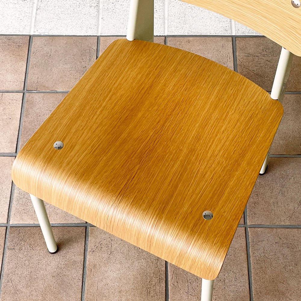 ヴィトラ vitra スタンダードチェア Standard chair ナチュラルオーク×ブランコロンブ ジャン・プルーヴェ Jean Prouve 名作椅子 美品 ◇