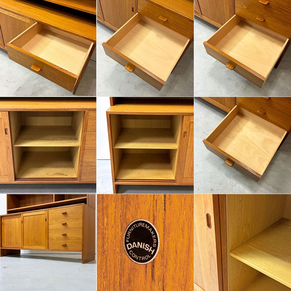 RYモブラー RY Mobler スタッキングシェルフ チーク材 キャビネット ハンス・J・ウェグナー Hans J Wegner 本棚 飾り棚 デンマーク 北欧ビンテージ ●