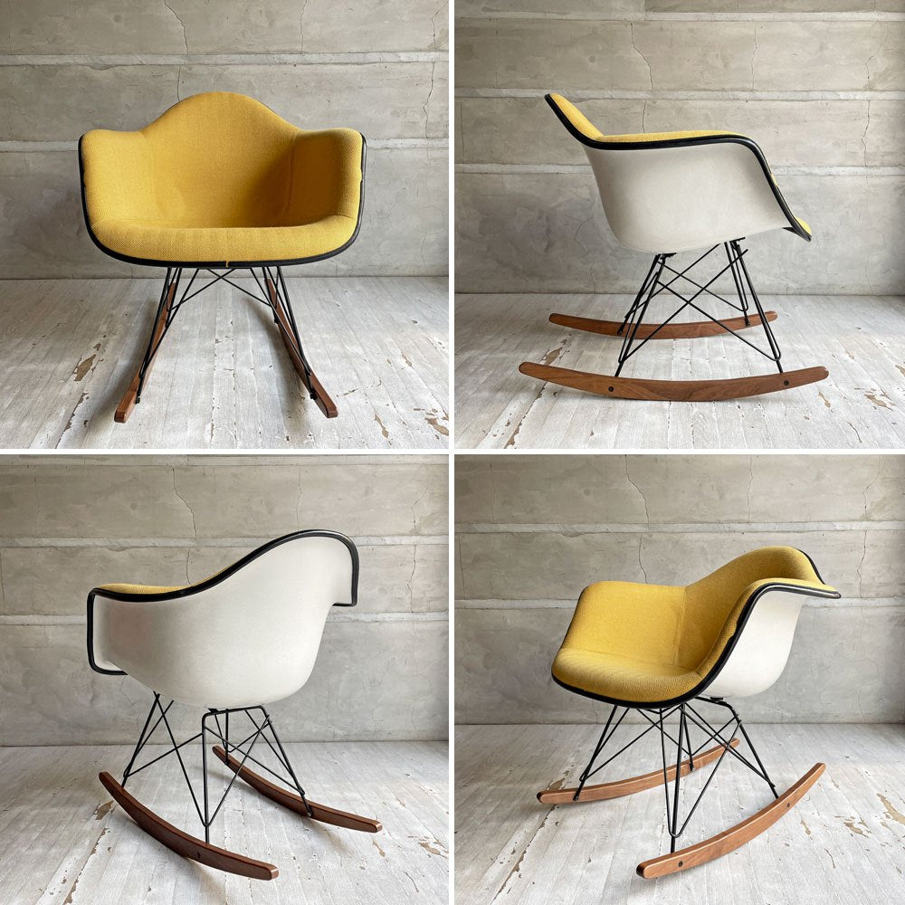 ハーマンミラー Herman Miller アームシェルチェア モダンファニチャーセールス FRP アプホルスター ロッカーベース イームズ  ビンテージ♪