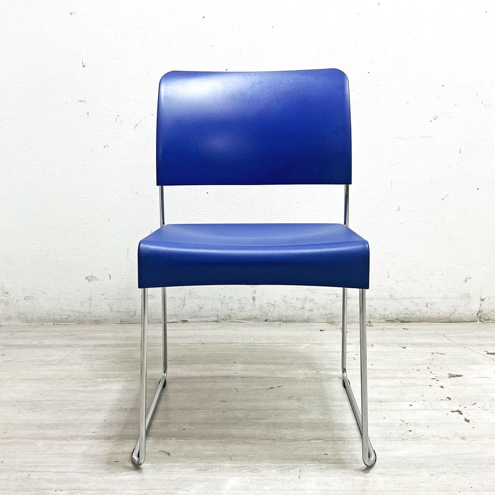 ヴィトラ Vitra シムチェア Sim chair スタッキングチェア ジャスパーモリソン ブルー 参考定価￥50,600 B ●