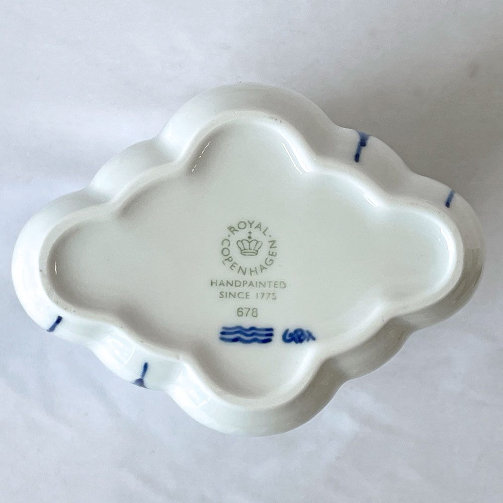ロイヤルコペンハーゲン ROYAL COPENHAGEN ブルーパルメッテ Blue Palmette フラワーベース H15cm 北欧雑貨 未使用品 ◇