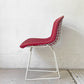 ノル Knoll 420 サイドチェア ワイヤーチェア ダイニングチェア ホワイト × レッド ファブリック フルカバー仕様 ハリー・ベルトイア ミッドセンチュリー ビンテージ ★