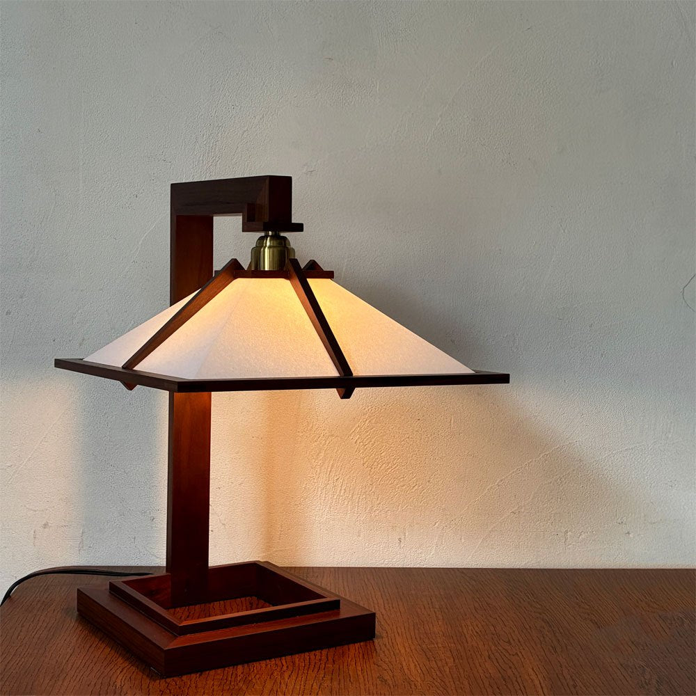 ヤマギワ YAMAGIWA タリアセン1 ミニ TALIESIN1 MINI 322S7314 ウォールナット材 E17 フランク・ロイド・ライト FRANK LLOYD WRIGHT 美品 定価￥110.000- ★