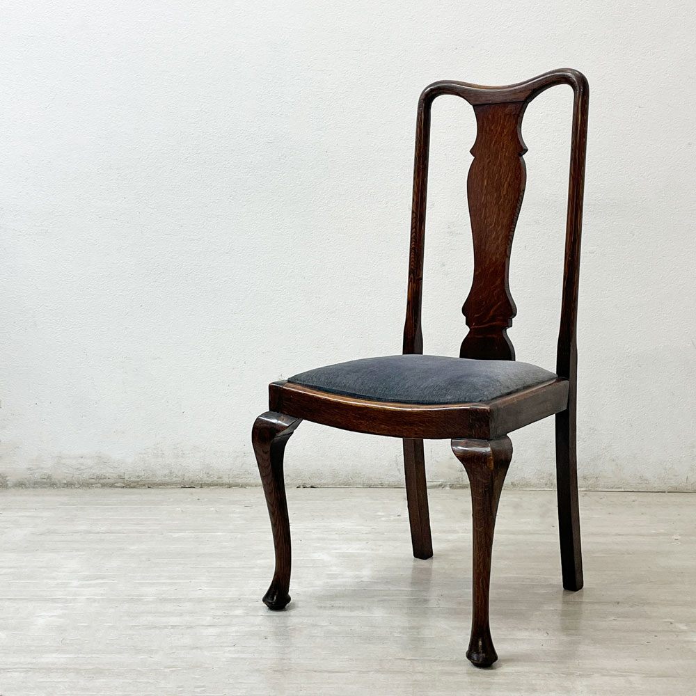 UKビンテージ ハイバック ダイニングチェア オーク材 ロイズアンティークス Lloyd's Antiques 取扱 英国家具 A ●