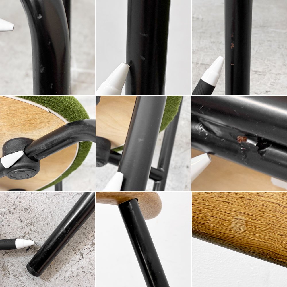 カールハンセン＆サン Carl Hansen & Son CH88P ダイニングチェア オーク材 グリーン ファブリック 座面張替済み ハンス J. ウェグナー デンマーク 北欧家具 ●