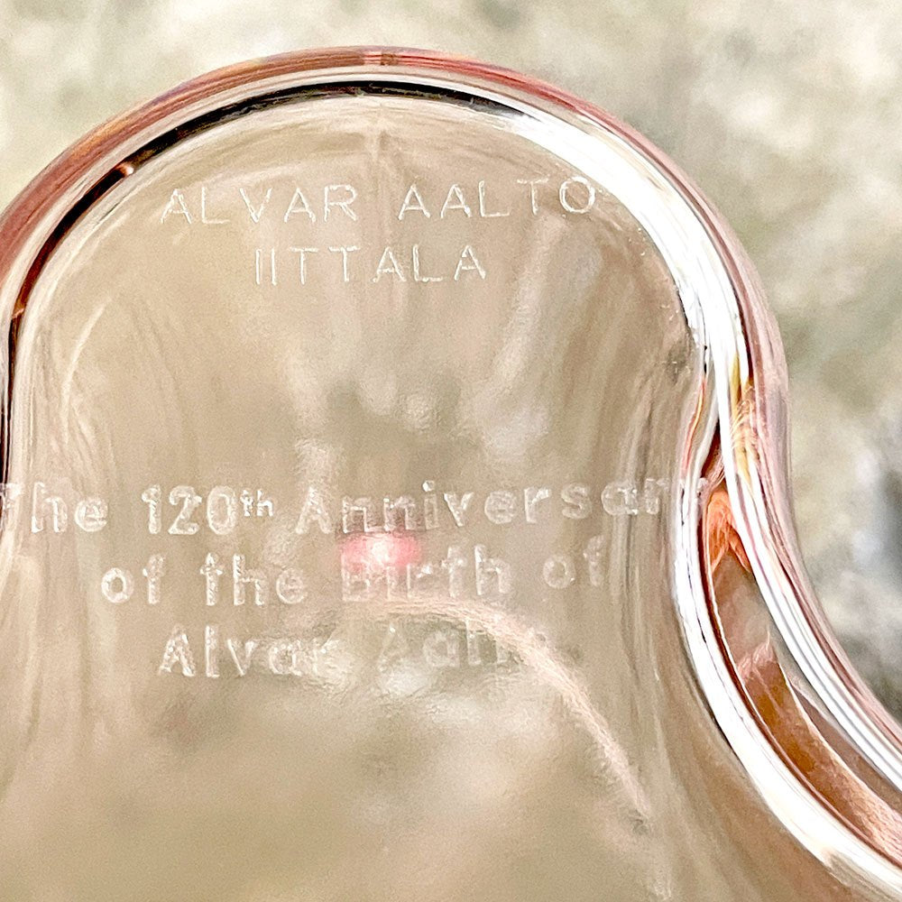 イッタラ iittala アルヴァ・アアルトコレクション Alvar Aalto Collection ベース H95mm サーモンピンク 日本限定 アルヴァ・アアルト生誕120周年記念 北欧雑貨 ■