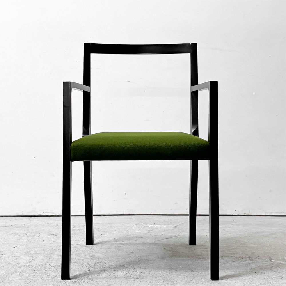 カッシーナイクスシー Cassina ixc. イーストバイイーストウエスト East by Eastwest ジャスミン JASMIN アームチェア ダイニングチェア ブラック グリーン ファブリック 座面張替 A ●
