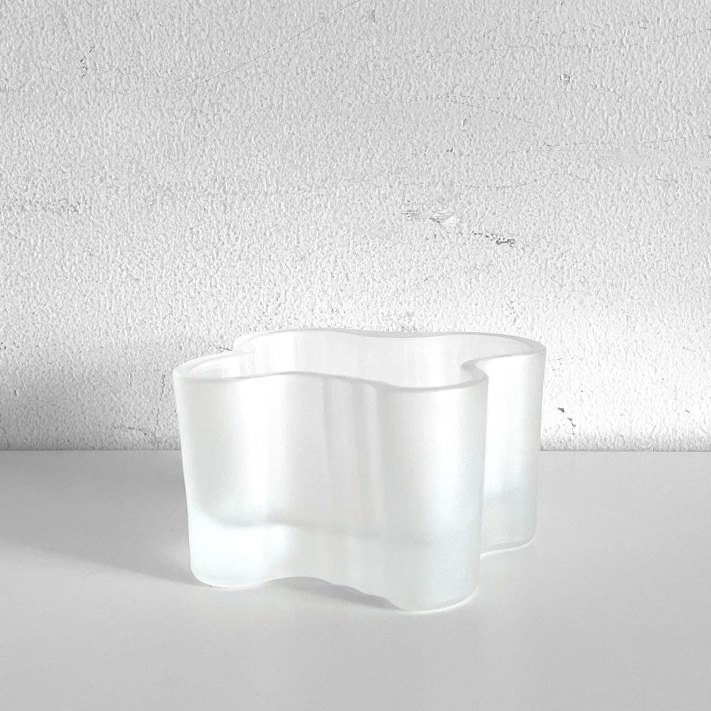 イッタラ iittala アルヴァ・アアルトコレクション Alvar Aalto Collection キャンドルホルダー H55mm フロスト 北欧雑貨 廃盤 ■