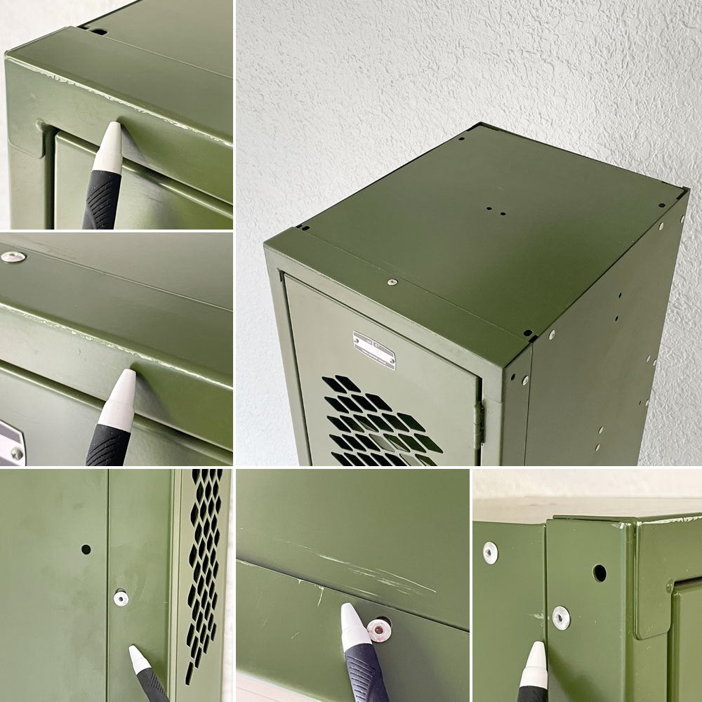 WHOLE EQUIPMENT CATALOG ジェネラルスチールロッカー シングル カーキ スチールキャビネット インダストリアル 店舗什器 廃番 ◇