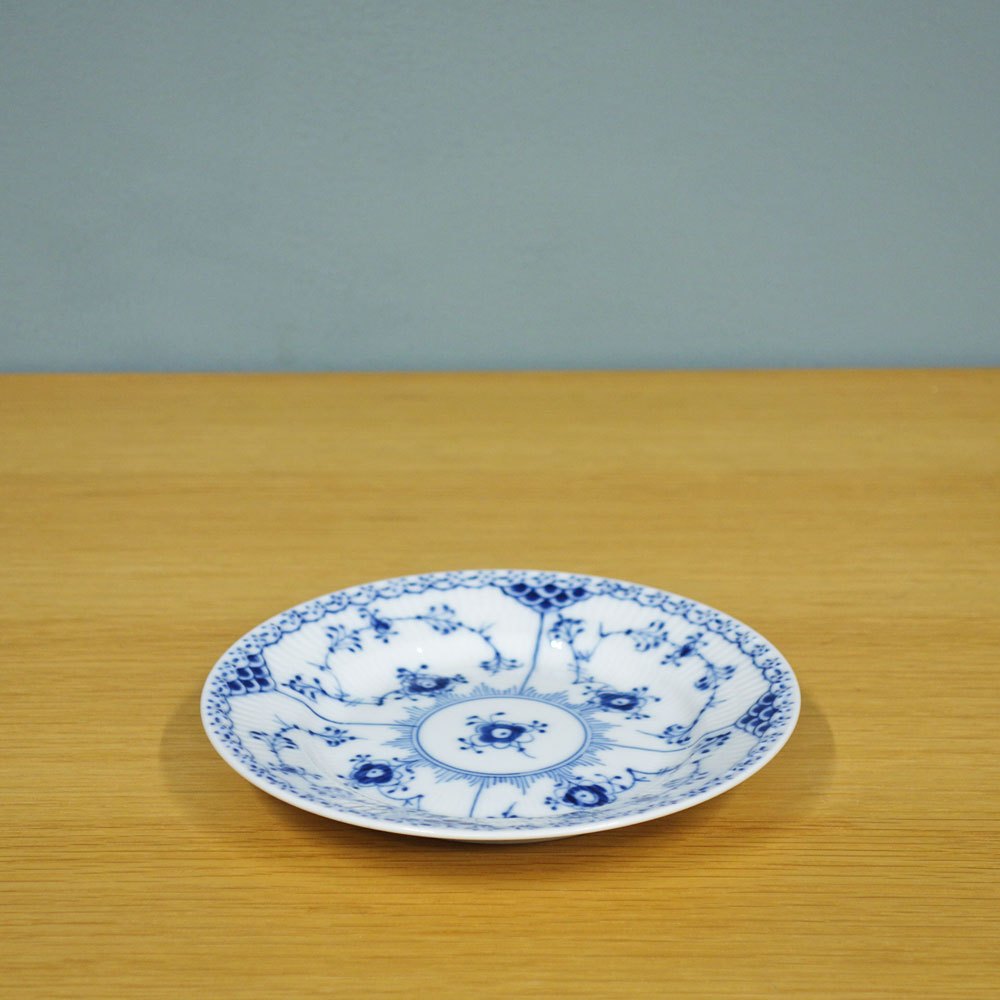 ロイヤルコペンハーゲン ROYAL COPENHAGEN ブルーフルーテッド ハーフレース プレート 15cm 北欧食器 Ａ ◎