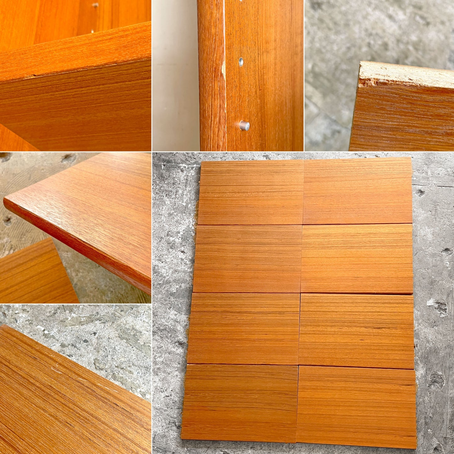 ジャパンビンテージ Japan Vintage チーク材 ブックシェルフ 本棚 飾り棚 ｗ90 h180cm 6段 棚板可動式 北欧デザイン ■