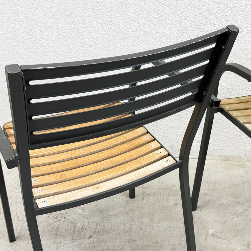 エミュー emu セーニョチェア SEGNOCHAIR ガーデンチェア アーム スタッキング イタリア ニ脚セット 〓