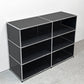 ユーエスエムハラー USMハラー USM Haller キャビネット オープンシェルフ 2列3段 オープン W152cm グラファイトブラック モダンデザイン スイス ●