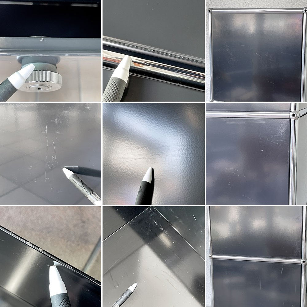 ユーエスエムハラー USM Haller モジュラーファニチャー Modular Furniture キャビネット シェルフ 1列4段 旧型 スイス ◇