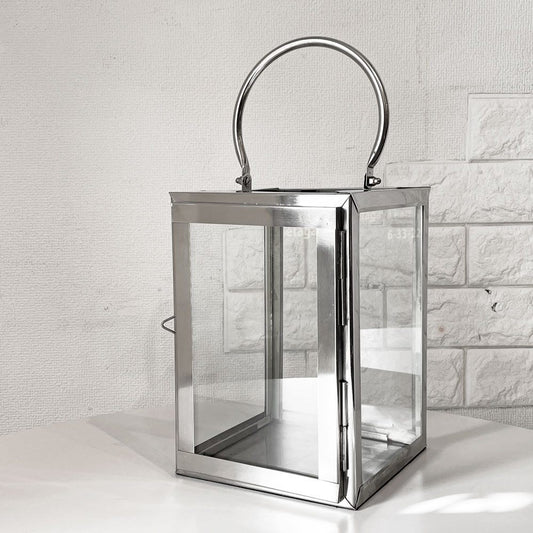 アトリエジュンコ Atelier Junko ガラス×スチール ランタン キャンドルホルダー Ｈ26cm ヨーロピアンクラシカル ◎