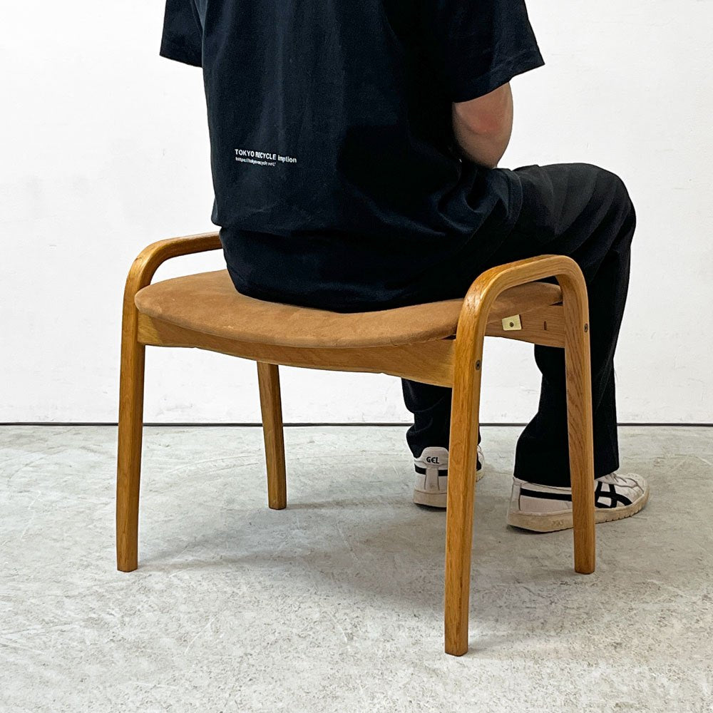 スウェデッセ SWEDESE ラミノスツール Lamino Stool オットマン イングヴェ・エクストロム Yngve Ekström ファブリック スウェード ベージュ 北欧 ●