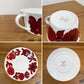 グスタフスベリ GUSTAVSBERG レッドアスター RED ASTER コーヒーカップ＆ソーサー C/S スティグ・リンドベリ スウェーデン 北欧食器 復刻品 ◎