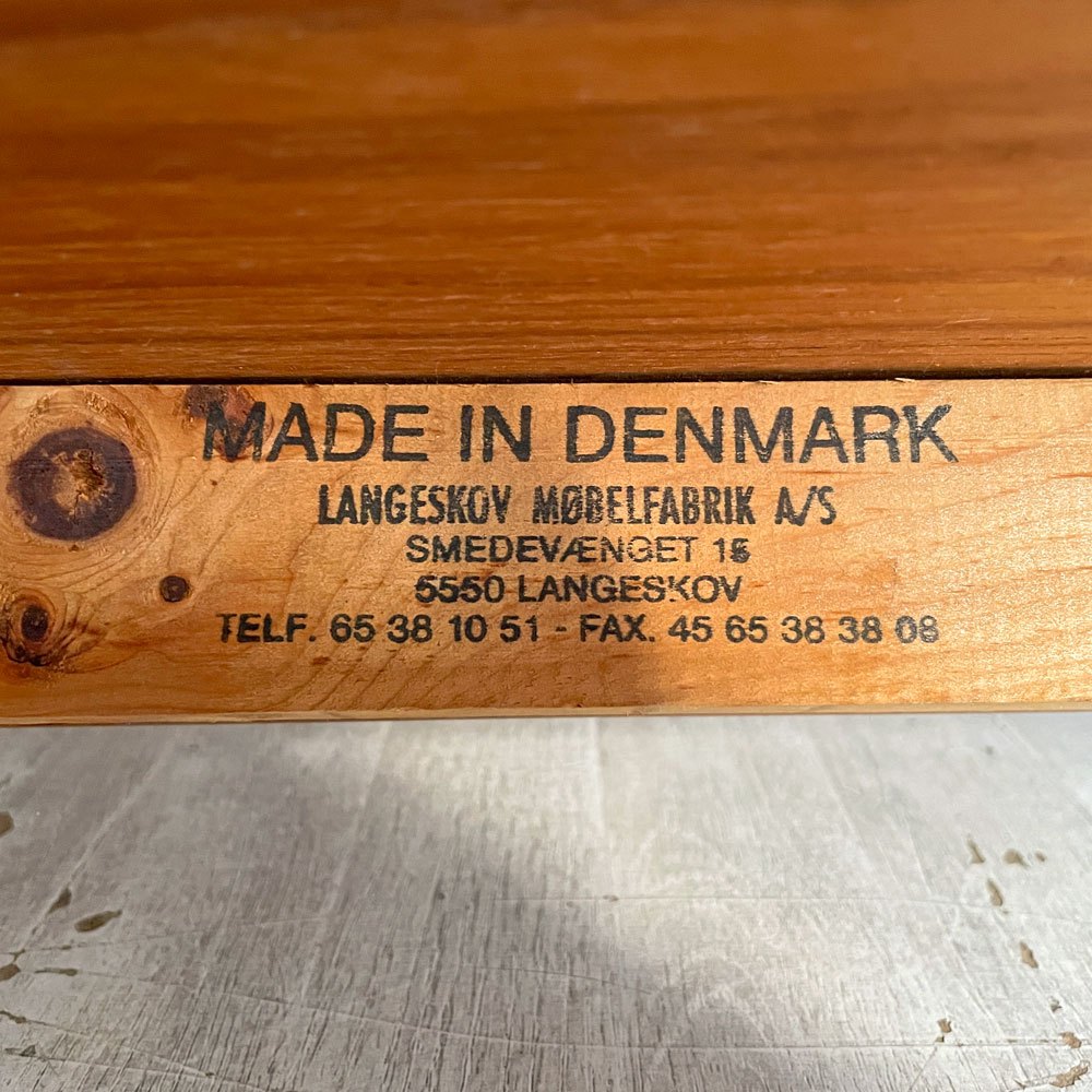 ランゲスコフ・モベルファブリック Langeskov Møbelfabrik A/S ライティングビューロー キャビネットデスク ロールトップ 蛇腹扉 チーク無垢材 デンマークビンテージ 北欧家具 ♪