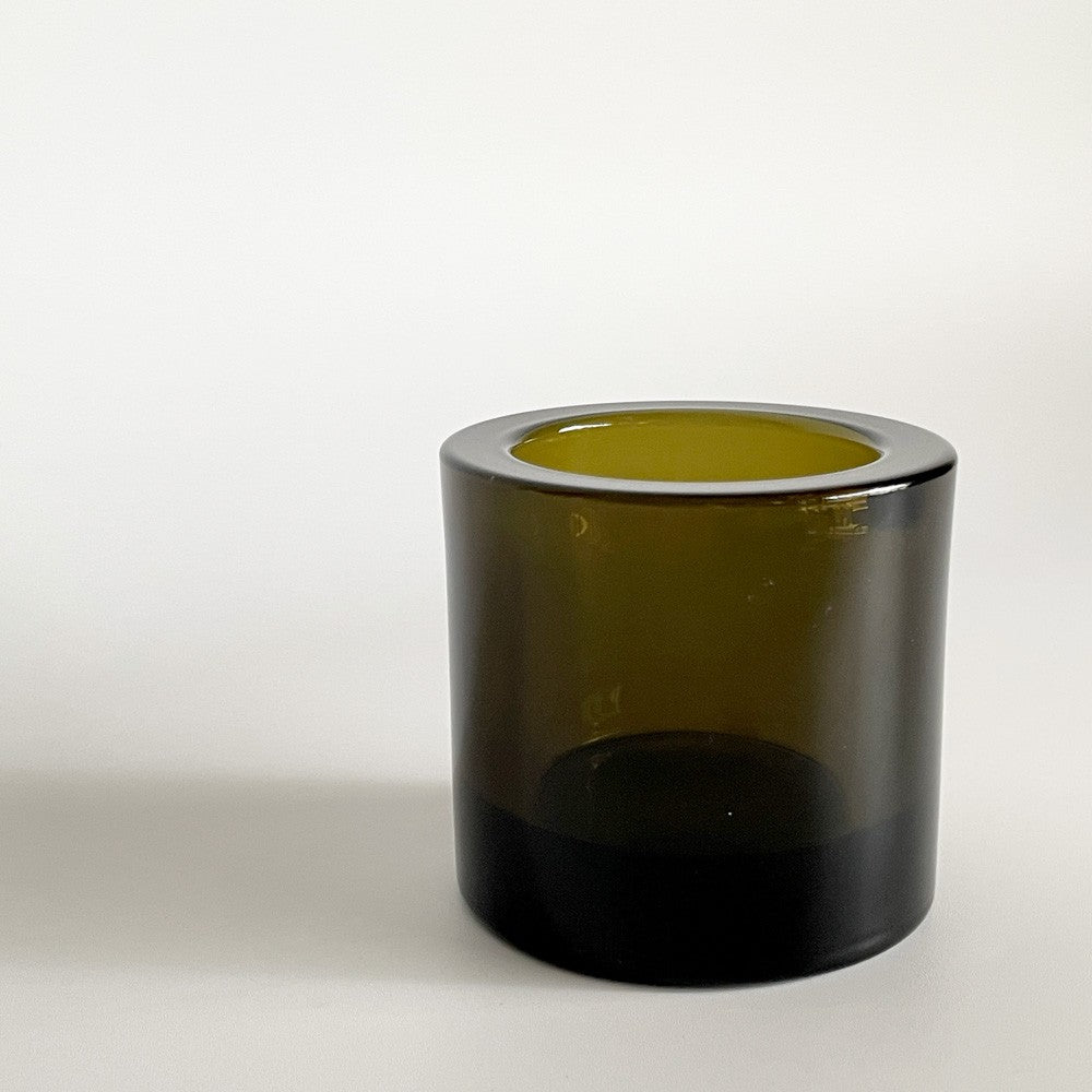 イッタラ iittala マリメッコ marimekko キビ kivi キャンドルホルダー オリーブ 60mm ガラス ヘイッキ・オルヴォラ フィンランド 北欧雑貨 箱付 ■