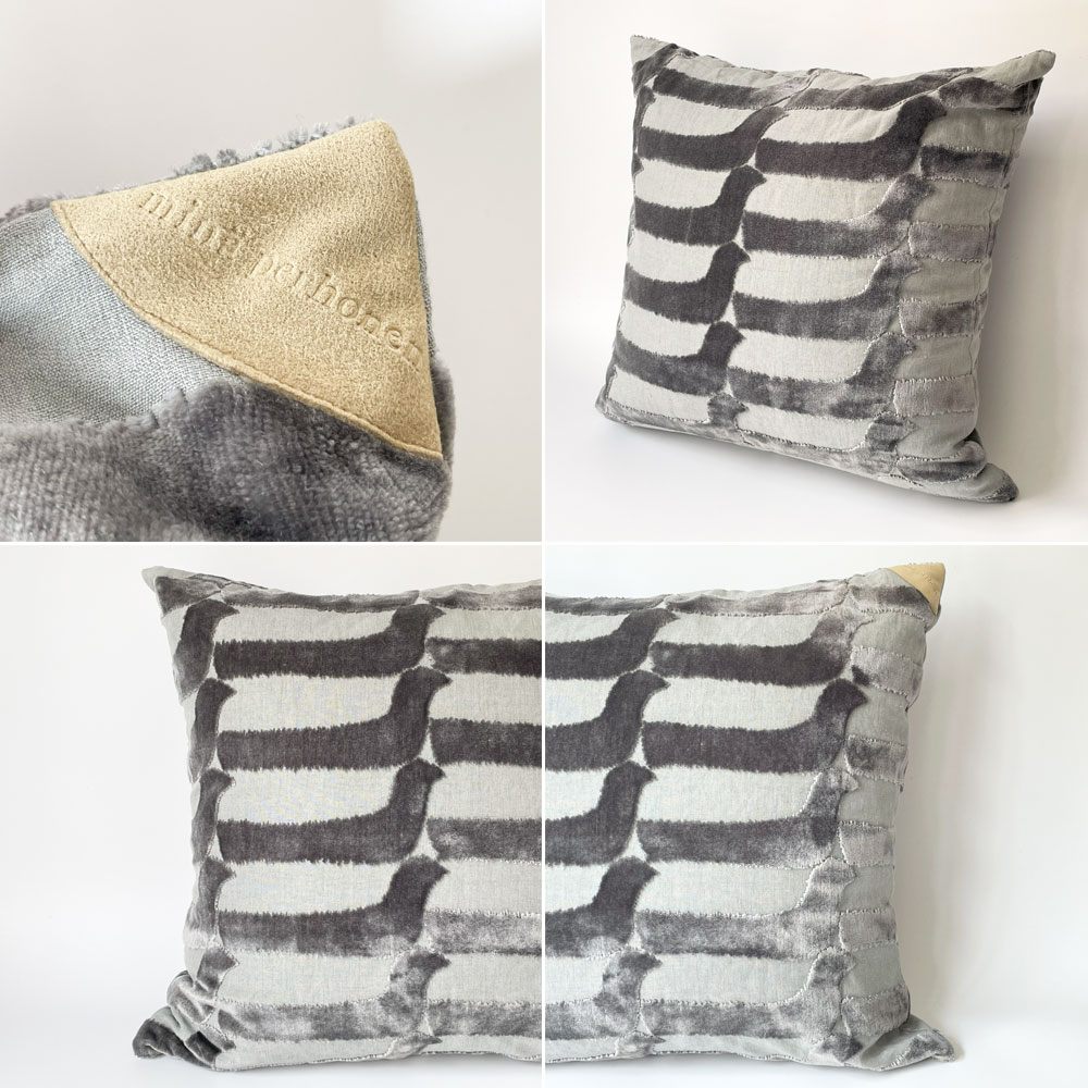 ミナペルホネン minaperhonen 皆川明 Akira Minagawa バードボート bird boat 2018 クッションカバー + クッション入 ★