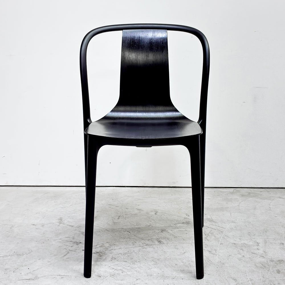 ヴィトラ Vitra ベルヴィルチェア Belleville Chair アームレスチェア ダイニングチェア スタッキングチェア アッシュ材 ブラック ロナン & エルワン・ブルレック B ●