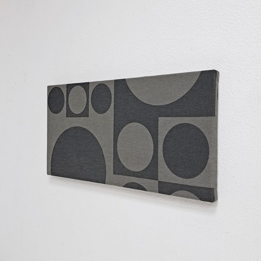 イノベーション INNOVATION ジオメトリ GEOMETRI 60×30cm ファブリック パネル ヴェルナー・パントン Verner Panton グレー系 木枠 ウォール インテリア ●