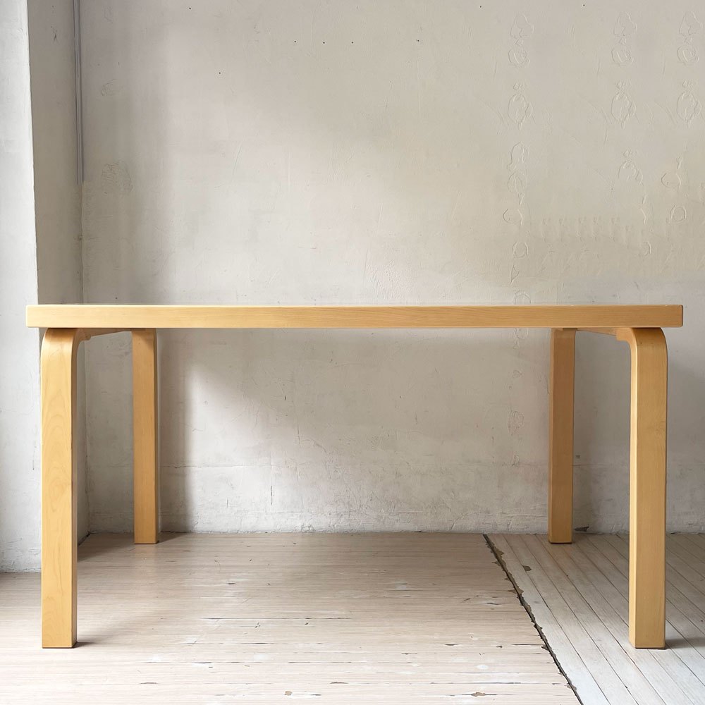 アルテック artek TABLE 82B ダイニングテーブル バーチ材 ラッカー W135×D85 アルヴァ・アアルト 北欧 デンマーク 定価￥261,800- ★