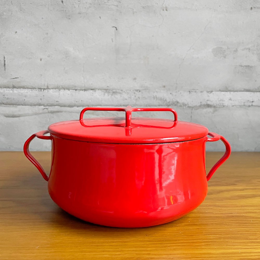ダンスク DANSK コベンスタイル 両手鍋 ホーロー キャセロール W26cm イェンス・クイストゴー レッド 北欧 デンマーク ♪