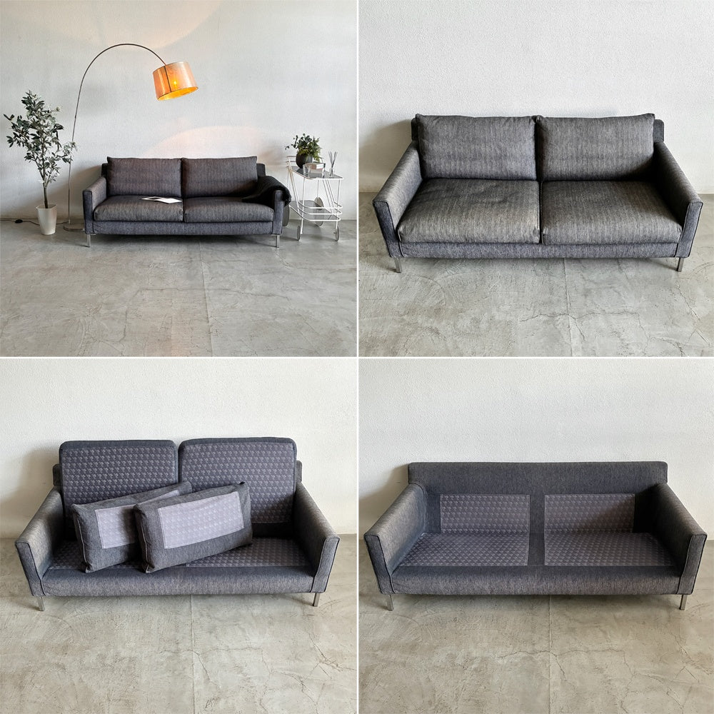 アイラーセン eilersen ストリームライン STREAMLINE ミニソファ MINI SOFA 2.5～3シーター W190cm イェンス・ユール・アイラーセン Jens Juul Eilersen Dランク生地 ネイビー系色 参考価格￥411,400- 〓