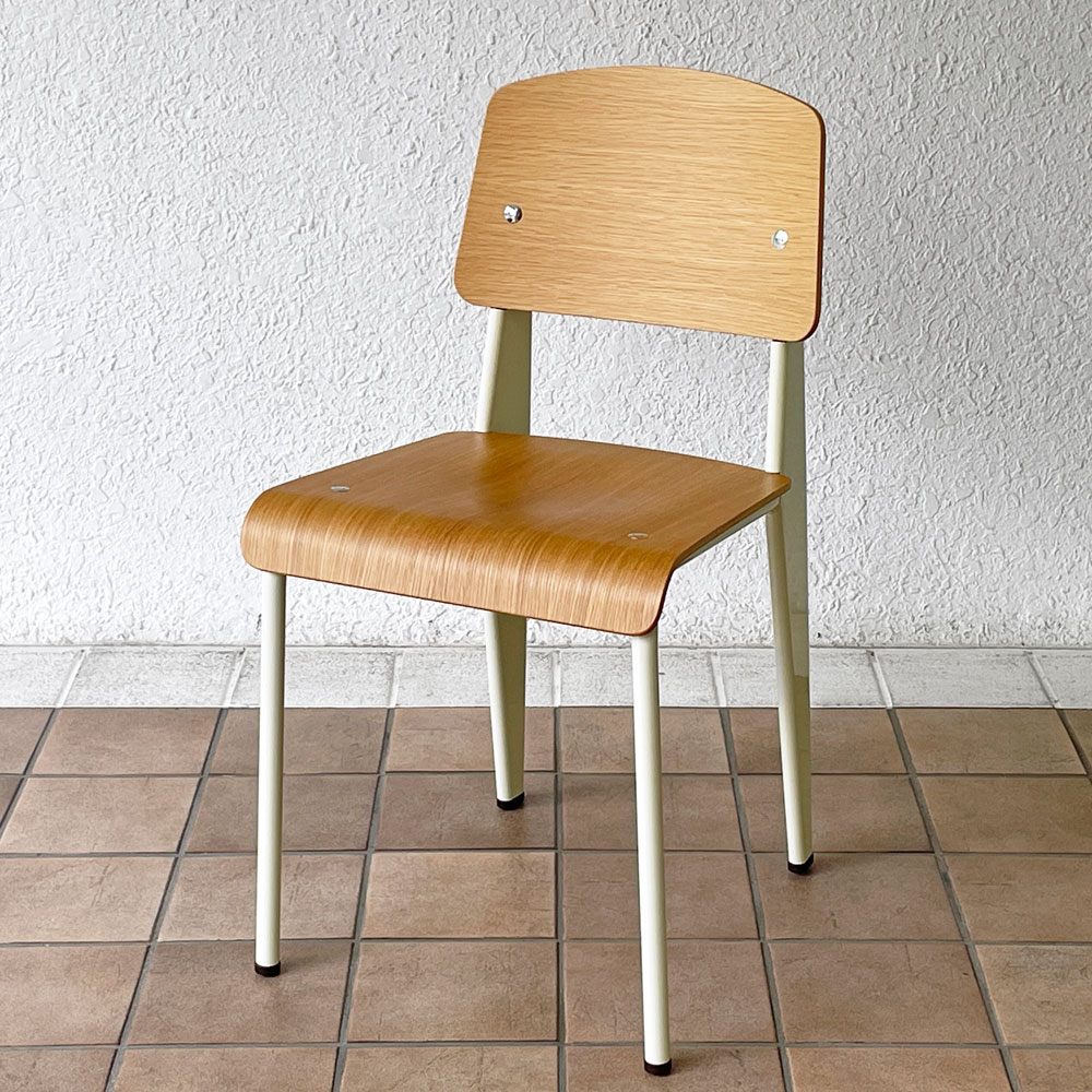 ヴィトラ vitra スタンダードチェア Standard chair ナチュラルオーク×ブランコロンブ ジャン・プルーヴェ Jean Prouve 名作椅子 美品 ◇