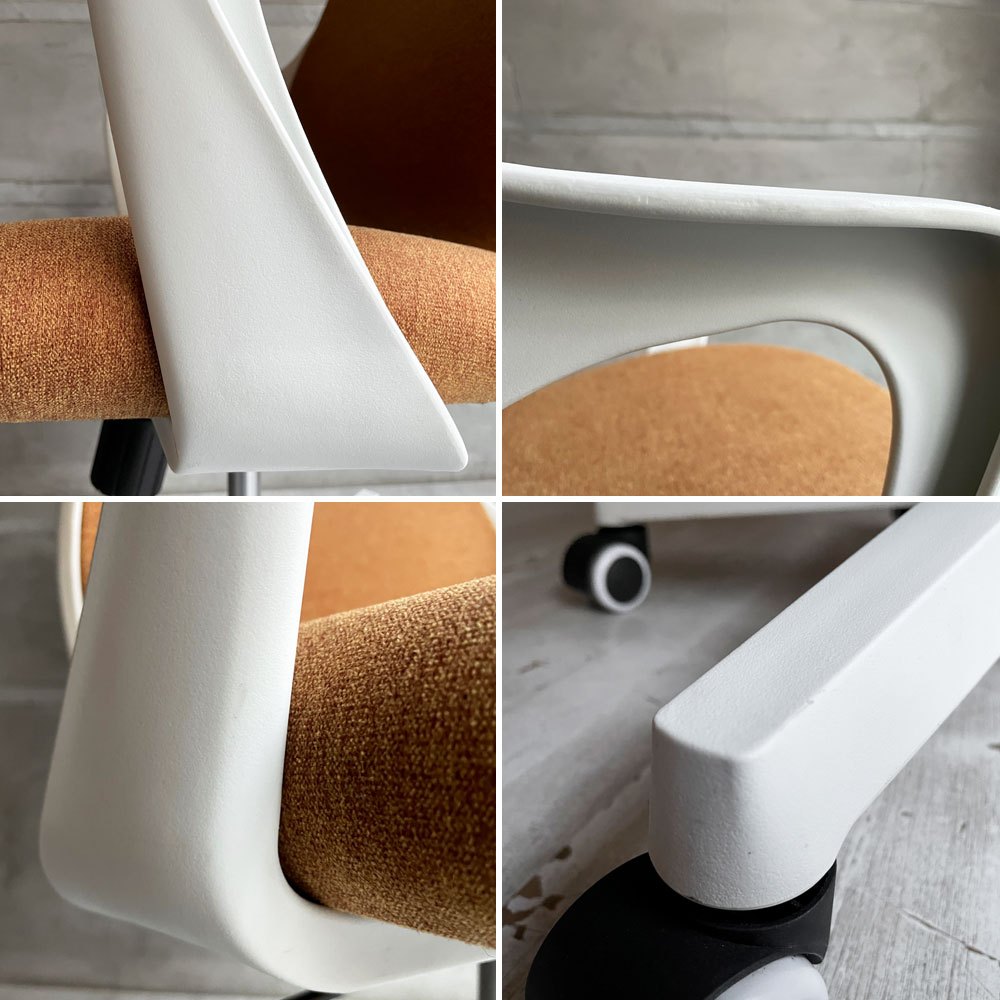 ラピフェリ Lapifeli ロッティ Lotti オフィスチェア デスクチェア 関家具 パンプキンオレンジ  キャスターベース ♪