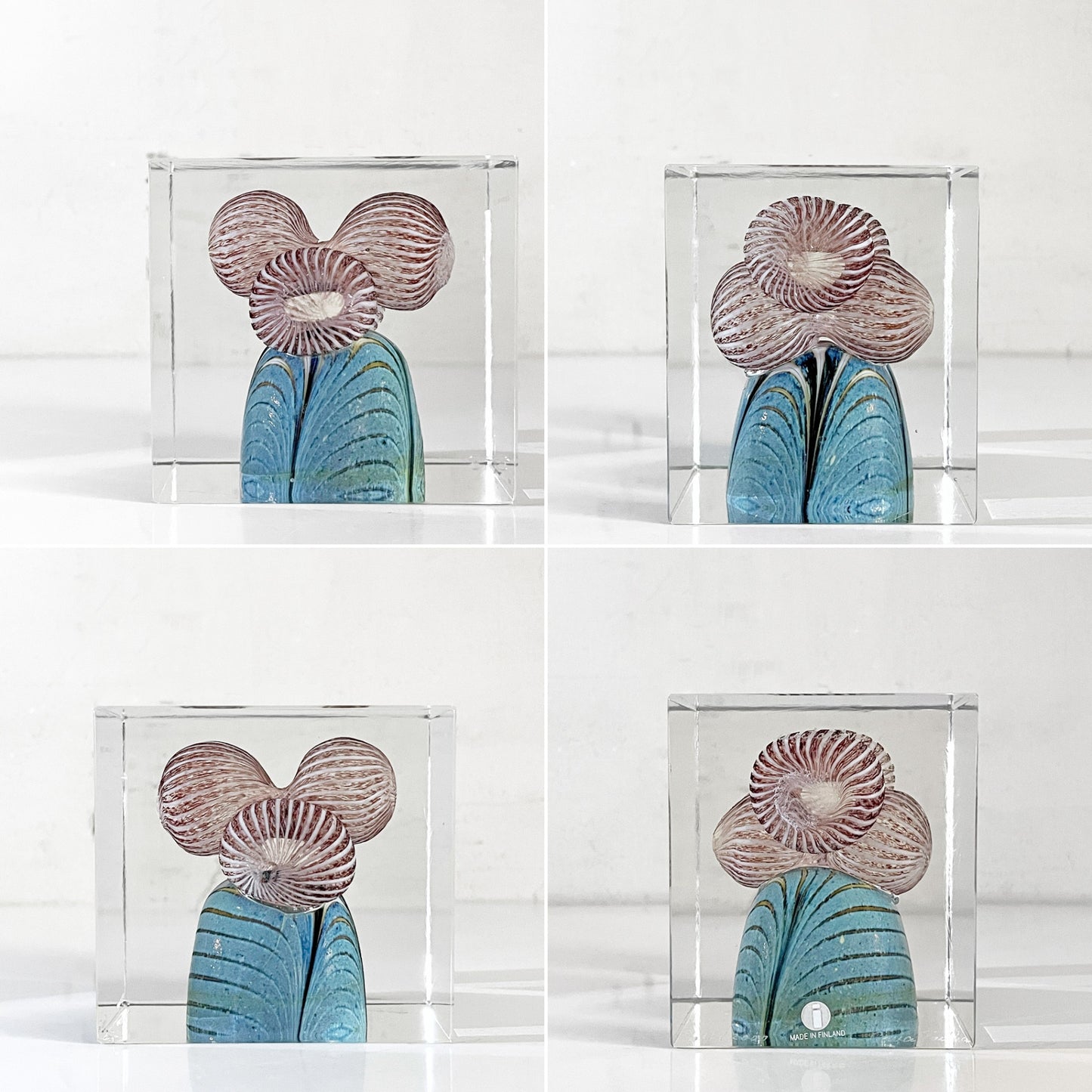 ヌータヤルヴィ Nuutajarvi イッタラ iittala アニュアルキューブ Annual Cube 1984 オイバ・トイッカ 741/2000 北欧雑貨 ビンテージ 希少 ■