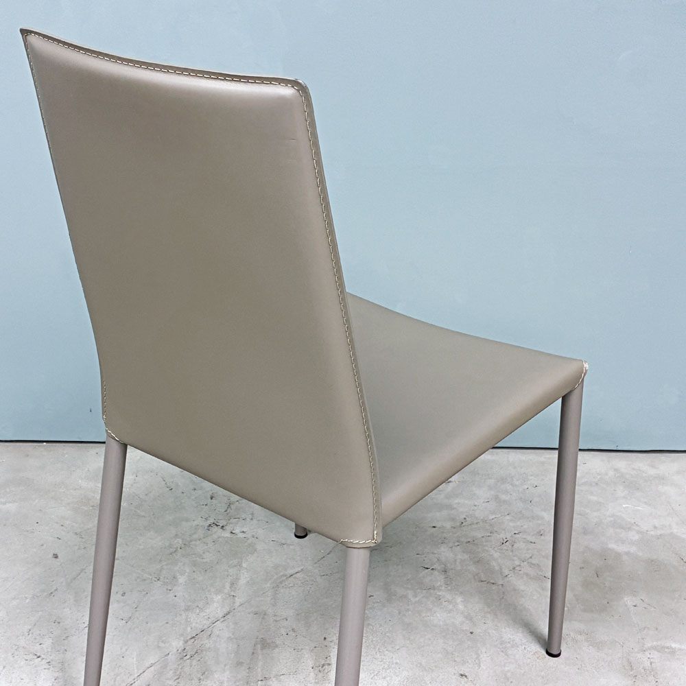 カリガリス Calligaris ボヘム BOHEME ダイニングチェア トープ 再生レザー ミニマル モダン イタリア  B ◎